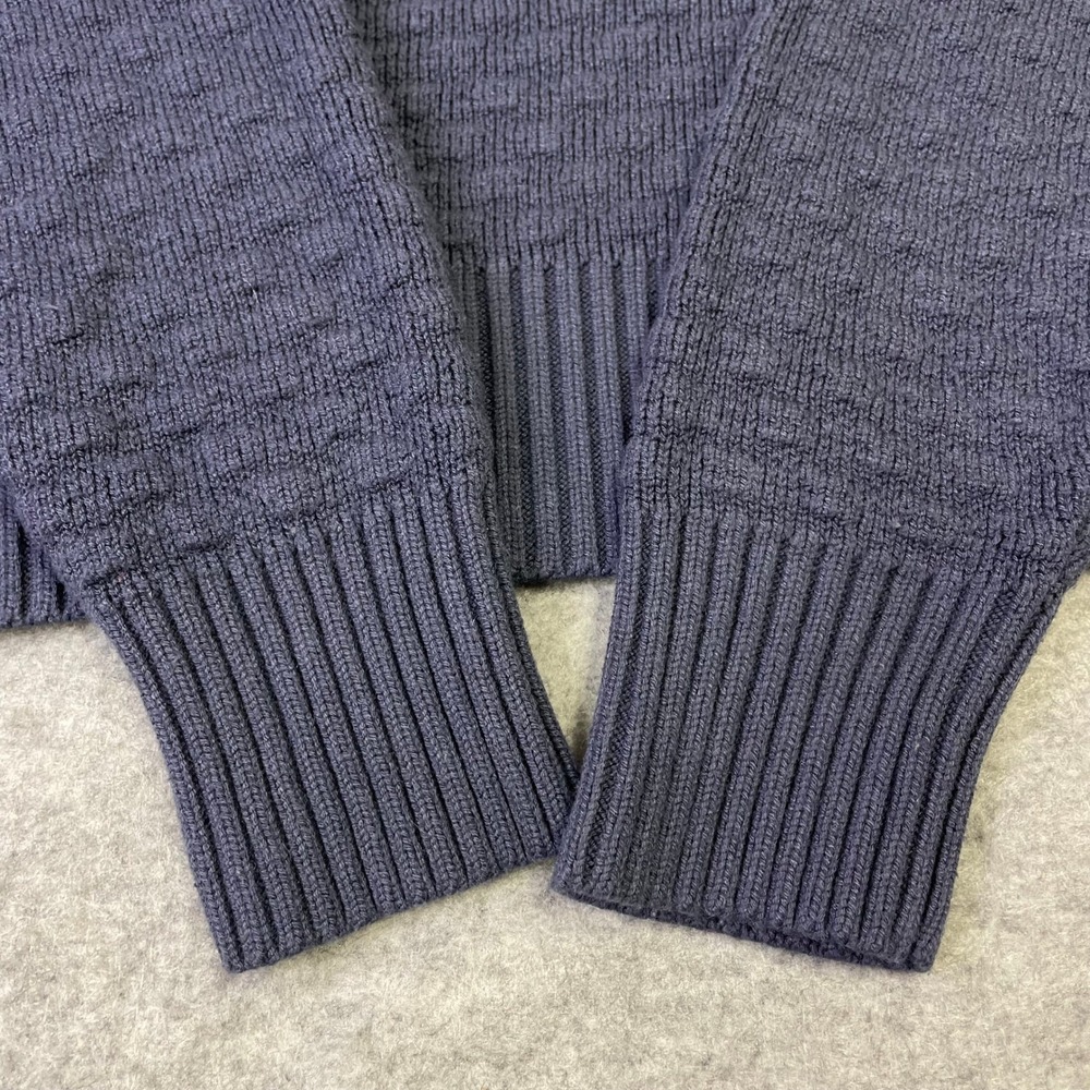 Lululemon Textured Knit Cashmere Blend Sweater M/L Navy Blue Raglan Pullover - Picture 12 of 16